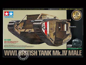 Tamiya 1/35 RC WWI MK.IV Male British Tank w/Actcom 2.4GHz Radio Control System - Picture 1 of 24