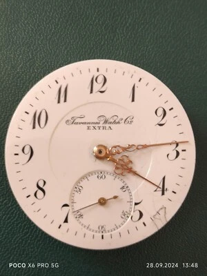 Tavannes Watch Co Gold Pocket Watch Movement 40,1mm  working. - Image 1 of 3