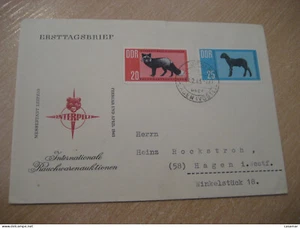 Jossnitz 1963 to Hagen Fox Renard Cancel Slight Damaged Cover DDR Germany Foxes - Picture 1 of 1