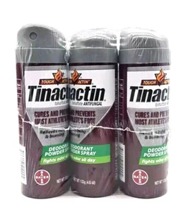 3 Pack Tinactin Deodorant Powder Spray Value Size 4.6Oz ea 06/2025 - Picture 1 of 4