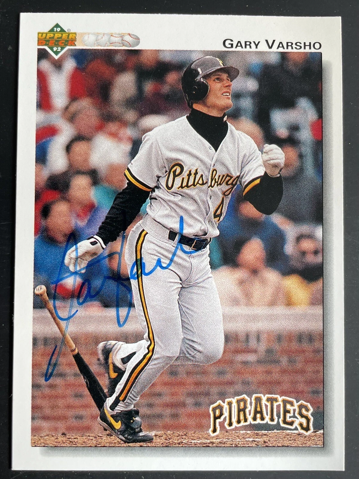 1992 Upper Deck #217 Gary Varsho Pittsburgh Pirates Signed Autographed Card