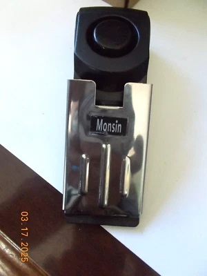Nueva alarma de tope de puerta con cuña de seguridad Monsin, 120 dB para hogar o viaje Foto 1 de 4