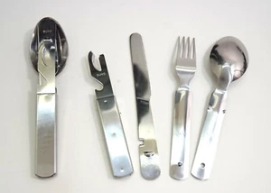 BUND German Army KFS Knife Fork Spoon Set Camping Kit Eating Dining Utensil NEW - Foto 1 di 7