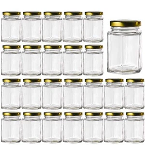 Glass Jars With Lids, 4 OZ Mason Jars Spice Jars Honey Jars Hexagon Jars for ... - Picture 1 of 7