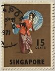 Stamp Singapore 1968   15C Tari Payong