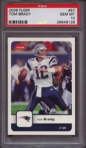 2006 Fleer 57 Tom Brady PSA 10 Gem Mint Pop 43 - Picture 1 of 6