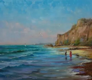 Original painting, Seascape, Seashore . artist Vladislav Shurganov - Picture 1 of 5