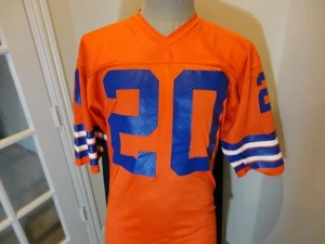Vtg 80's Orange Metalist Sand-knit #20 Syracuse Orange NCAA Screen Jersey Men M - Picture 1 of 10
