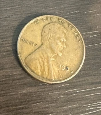 Centavo Lincoln Wheat 1939 1C BN sin marca de ceca ¡Raro! Foto 1 de 2