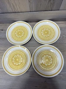 Royal China Cavalier CASABLANCA Bread Plate 6” Yellow Flower Ironstone Set of 4 - Picture 1 of 3