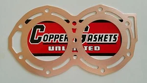 NISSAN NS70A OUTBOARD TWIN COPPER HEAD GASKET .042" THICK SET 3.434" BORE - Picture 1 of 1