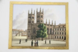 KPM Ansicht Teller,die Werdescher kirche in Berlin,Lupenmalerei,1850 (01-0220) - Bild 1 von 5