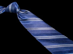 Corbata de seda Brooks Brothers 346 azul marino blanco a rayas para hombre corbata de diseñador EE. UU. - Imagen 1 de 4