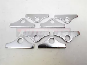 8x Chrome Valve Cover Mini Tabs Hold Down SBC Small Block Chevy 350 Ford 1/4"-20 - Bild 1 von 2