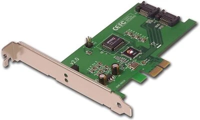 SIIG SC-SAER12-S2 SATA II PCI E Raid Controller Card 2 Port 300Mbps Level 0 1 - Image 1 of 2