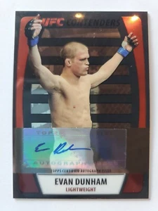 Evan Dunham Auto - 2011 Topps UFC Title Shot Contenders BLACK Numbered 01/88  - Picture 1 of 2