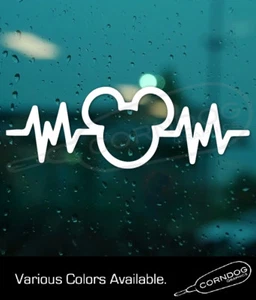 Disney Heartbeat STICKER VINYL DECAL MICKEY MOUSE WALT DISNEY WORLD MAJIC - Bild 1 von 3