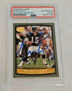 Autographed Signed PSA Slabbed Card 1999 Topps NFL Collection RYAN LEAF Chargers - Picture 1 of 1
