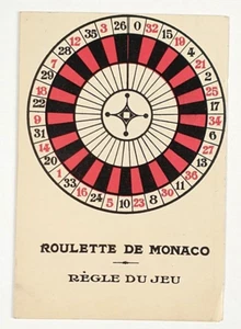 Gaming Guide Roulette De Monaco Rules of Play Printed in Paris Vintage PA167 - Picture 1 of 3