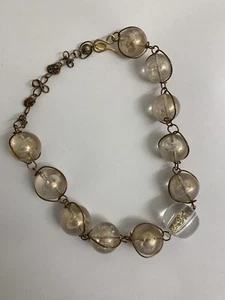 ABRA Couture Vintage Envuelto en Alambre Grueso Gargantilla Destacado Oro Transparente - Imagen 1 de 5