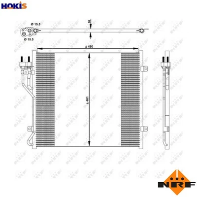 CONDENSER AIR CONDITIONING 350129 FOR JEEP ENJ/R 425 DOHC 2.5L ENR 2.8L 4cyl - Image 1 of 4