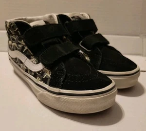 Vans Mid Skeleton Dinosaurs Shoe Kids 13 Black/White - Picture 1 of 13