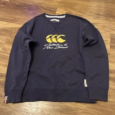 Vintage Canterbury Of New Zealand Men’s Blue Sweatshirt Size L - Image 1 of 4