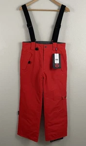 Turbine Boys M (10-12) Red Rodeo Snow Pants With Suspenders  - Picture 1 of 7