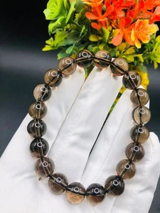 Bracciale Uomo/Donna Pietre Naturali Quarzo 10mm Cristallo dal Pakistan - Foto 1 di 8