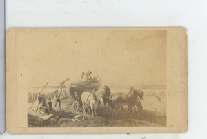 The Harvest Field Art Charles Taber CDV Carte De Visite - Imagen 1 de 2