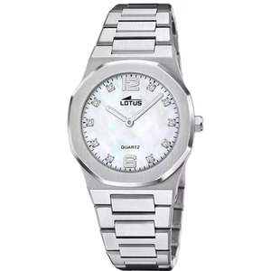 DAMEN QUARTZ UHR LOTUS 18843 1 32 WEISS STAHL ORIGINAL PE 2025 - Bild 1 von 6