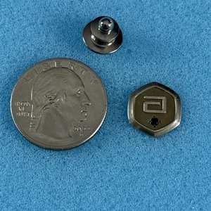 Abbott Labs Employee Service Award 10K Gold Blue Stone Tie Pin Pinback #59023 - Picture 1 of 6