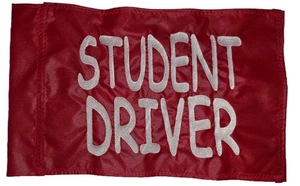 10"x15" STUDENT DRIVER rote Sicherheitsflagge ATV UTV Jeep Boot Roller - Bild 1 von 2