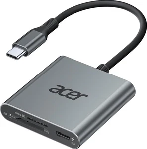 Acer SD 4.0 Card Reader, UHS-II Micro Reader USB C, Dual Slot Type C Grey - Afbeelding 1 van 8