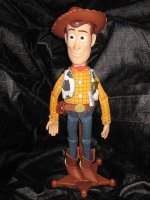 WOODY 原装 15 英寸 TOY STORY 拉弦娃娃 THINKWAY 迪士尼皮克斯 复古 — 第 1/4 张图片