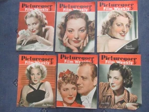6 x PICTUREGOER INCORPORATING FILM WEEKLY Magazines 1940 (A) - Imagen 1 de 1
