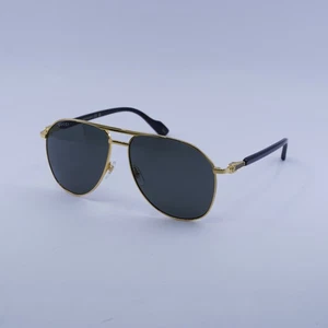 GUCCI GG1220S 001 Gold/Black/Grey 59-14-145 Sunglasses New Authentic - Picture 1 of 7