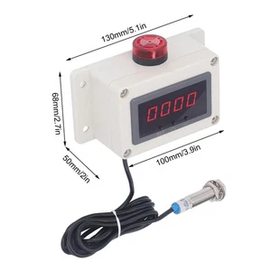 Motor Tachometer Magnetic Induction Hall Sensor Digital RPM Speed Meter W/Alarm♫ - Picture 1 of 12