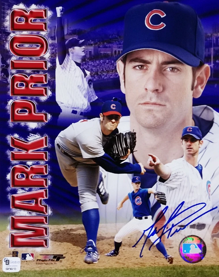 COLLAGE de fotos 8x10 firmadas por Mark Prior - autografiadas - Chicago Cubs, certificado de autenticidad GAI, automático Foto 1 de 1