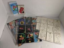 DISNEY 1991 THE LITTLE MERMAID-90 TRADING, 18 peel, 15 Color, 18 Stand Up Cards
