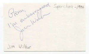 Superchunk - Tarjeta índice firmada por Jim Wilbur 3x5 autografiada firma guitarrista - Imagen 1 de 2