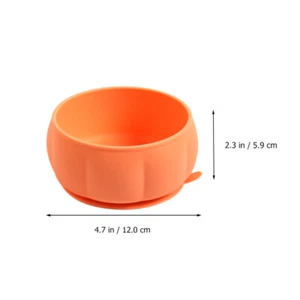 Silicone Bowl Children Feeding Baby Pumpkin Tableware Sucker Toddler - Picture 1 of 12