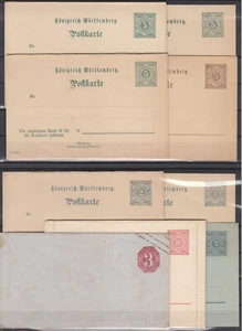 FD18876/ GERMANY – WURTEMBERG – POSTAL STATIONERY 1871 / 1901 MINT SELECTION - Picture 1 of 1