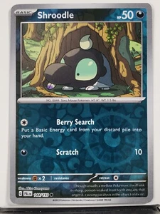 INVERSO HOLO Shroodle 144/193 Casi Nuevo/M - Tarjeta de Pokémon Evolucionada Paldea $2 Envío Plano - Imagen 1 de 3