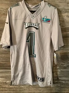 Philadelphia Eagles Jalen Hurts Nike Super Bowl LVII Patch NFL Jersey Small - Picture 1 of 2