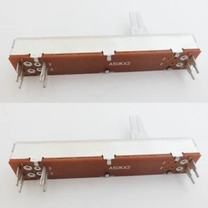 2pcs Fader Straight Potentiometer A50Kx2 20A6 For NUMARK M2 DM2050 DM1050  - Picture 1 of 2