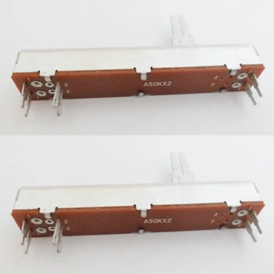 2pcs Fader Straight Potentiometer A50Kx2 20A6 For NUMARK M2 DM2050 DM1050  - Image 1 of 2