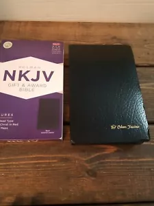 Holman NKJV King James Bible Gift & Award Black Faux Leather Inscribed - Imagen 1 de 12