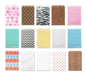 Lote de 5x7, 6x9 bolsas de regalo de papel, Chevron, cebra, leopardo, lunares fiesta boda - Imagen 1 de 94