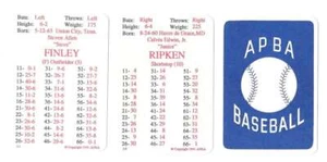 1990 APBA Season - BALTIMORE ORIOLES Team Set - Picture 1 of 1